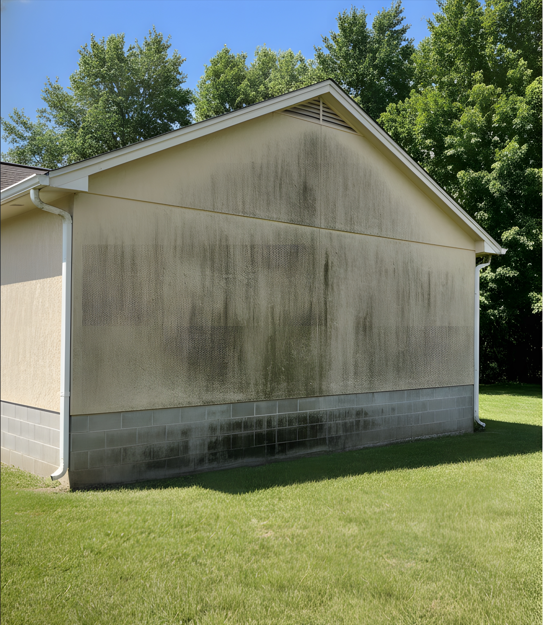 South Florida tile roof before soft-wash treatment